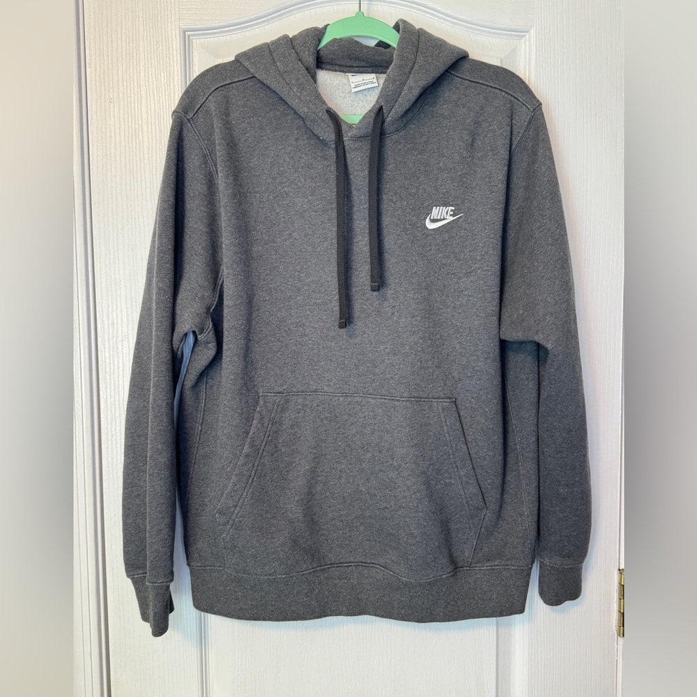 Mens Nike Gray Hoodie Pullover-Large